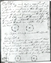 Page 75 du carnet de Faraday, sur l